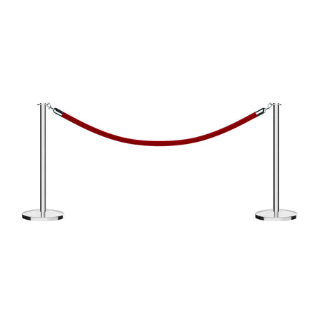 Flat Top Post and Rope Stanchion Kit - Montour Line - Crowd Control Warehouse