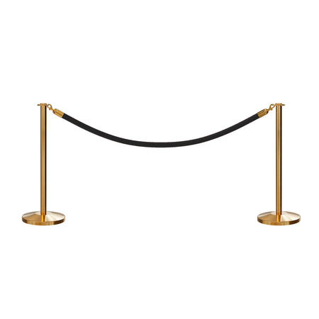 Flat Top Post and Rope Stanchion Kit - Montour Line - Crowd Control Warehouse