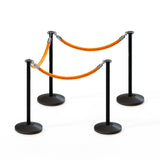 Flat Top Post and Rope Stanchion Kit - Montour Line - Crowd Control Warehouse