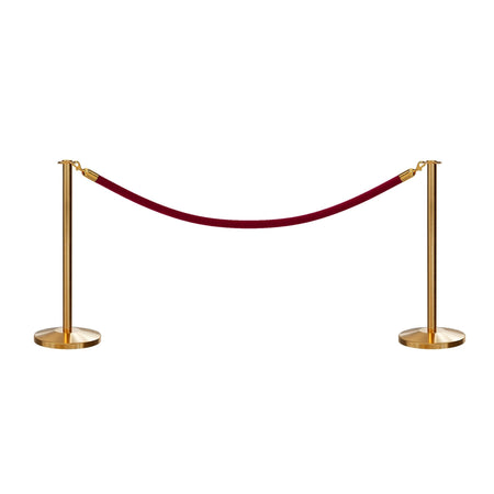 Flat Top Post and Rope Stanchion Kit - Montour Line - Crowd Control Warehouse