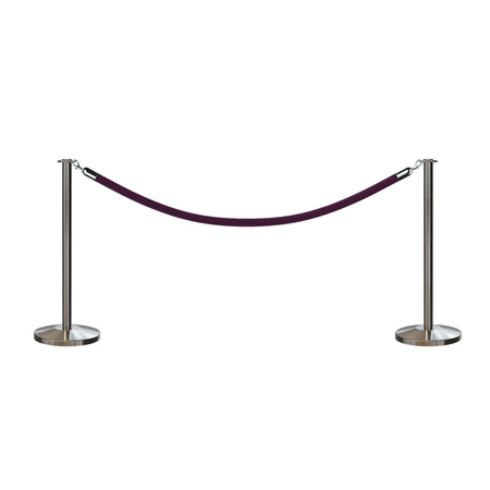 Flat Top Post and Rope Stanchion Kit - Montour Line - Crowd Control Warehouse