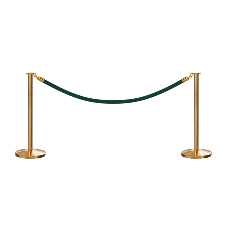 Flat Top Post and Rope Stanchion Kit - Montour Line - Crowd Control Warehouse