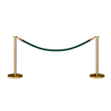 Flat Top Post and Rope Stanchion Kit - Montour Line - Crowd Control Warehouse