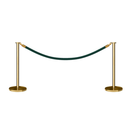 Flat Top Post and Rope Stanchion Kit - Montour Line - Crowd Control Warehouse