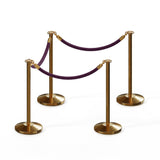 Flat Top Post and Rope Stanchion Kit - Montour Line - Crowd Control Warehouse