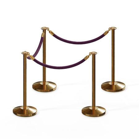 Flat Top Post and Rope Stanchion Kit - Montour Line - Crowd Control Warehouse