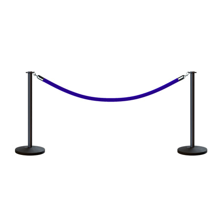 Flat Top Post and Rope Stanchion Kit - Montour Line - Crowd Control Warehouse