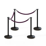 Flat Top Post and Rope Stanchion Kit - Montour Line - Crowd Control Warehouse