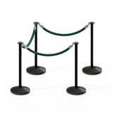 Flat Top Post and Rope Stanchion Kit - Montour Line - Crowd Control Warehouse
