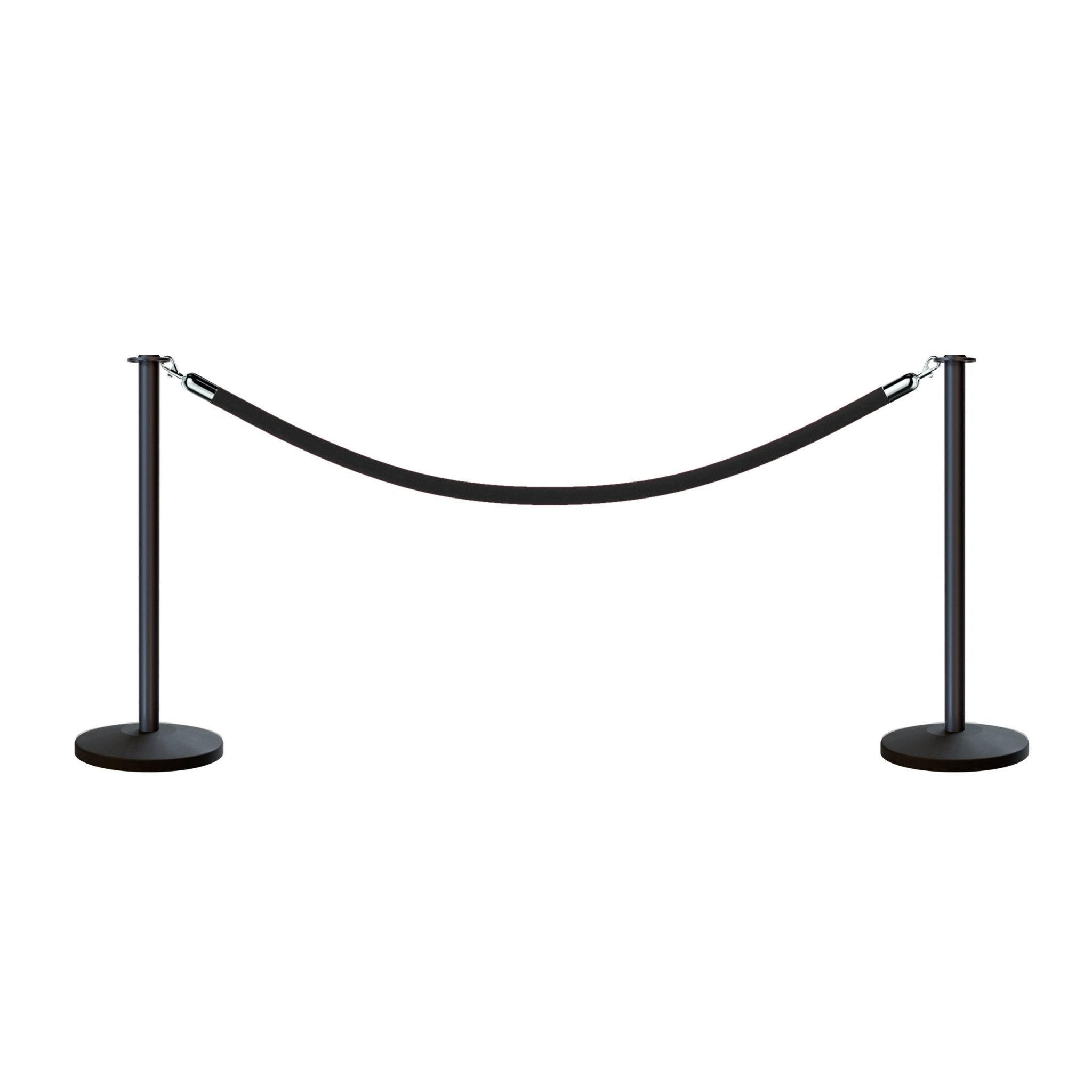 Flat Top Post and Rope Stanchion Kit - Montour Line - Crowd Control Warehouse