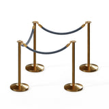 Flat Top Post and Rope Stanchion Kit - Montour Line - Crowd Control Warehouse