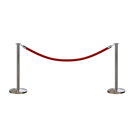 Flat Top Post and Rope Stanchion Kit - Montour Line - Crowd Control Warehouse