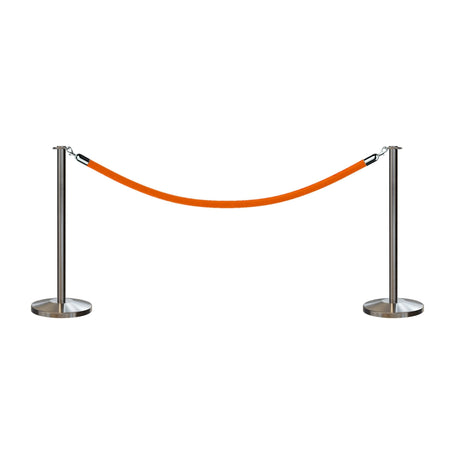 Flat Top Post and Rope Stanchion Kit - Montour Line - Crowd Control Warehouse