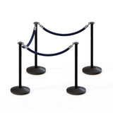 Flat Top Post and Rope Stanchion Kit - Montour Line - Crowd Control Warehouse