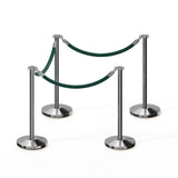 Flat Top Post and Rope Stanchion Kit - Montour Line - Crowd Control Warehouse
