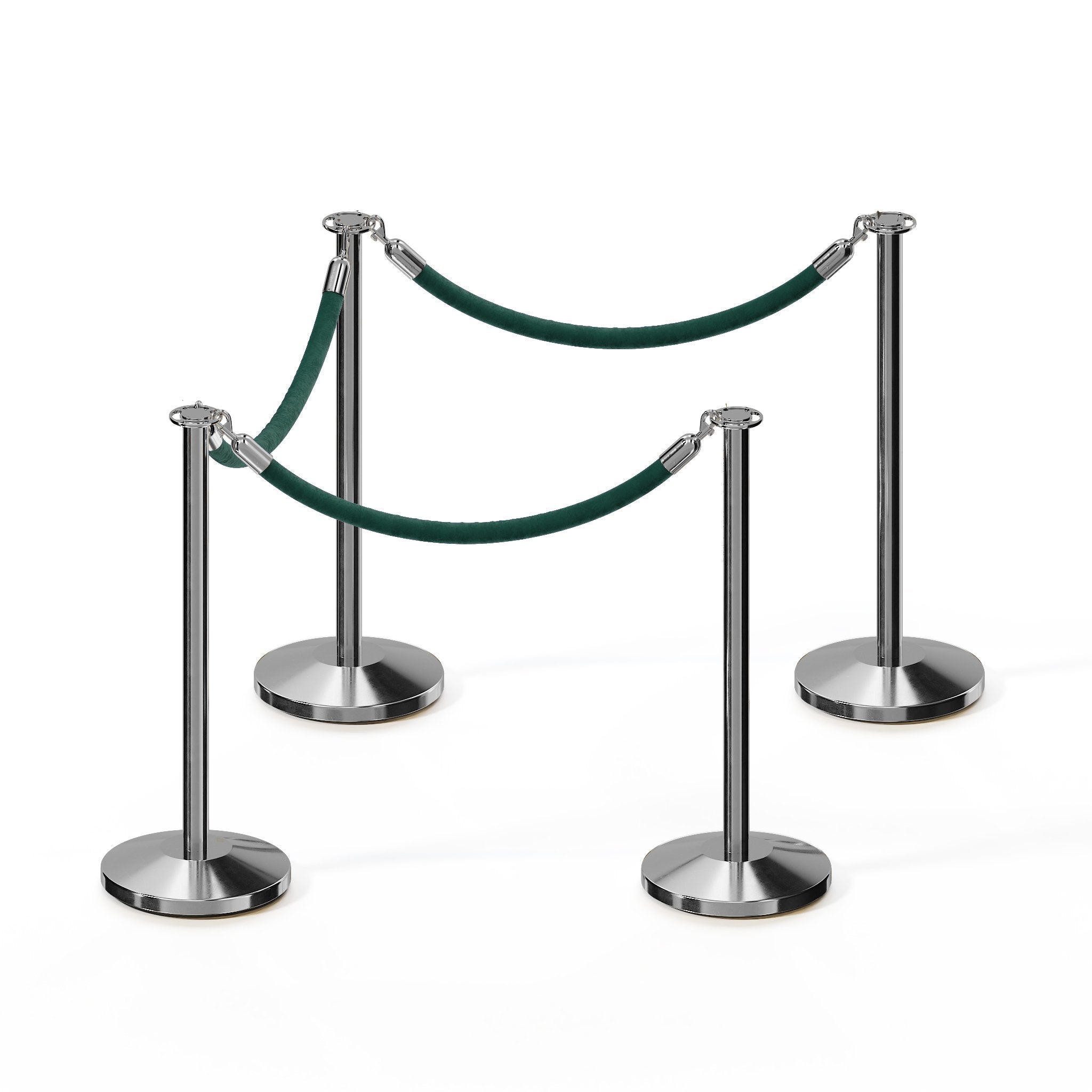 Flat Top Post and Rope Stanchion Kit - Montour Line - Crowd Control Warehouse