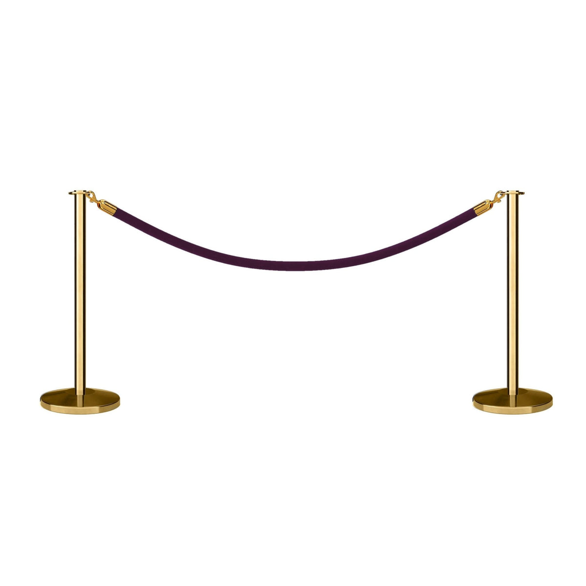 Flat Top Post and Rope Stanchion Kit - Montour Line - Crowd Control Warehouse