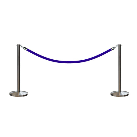 Flat Top Post and Rope Stanchion Kit - Montour Line - Crowd Control Warehouse