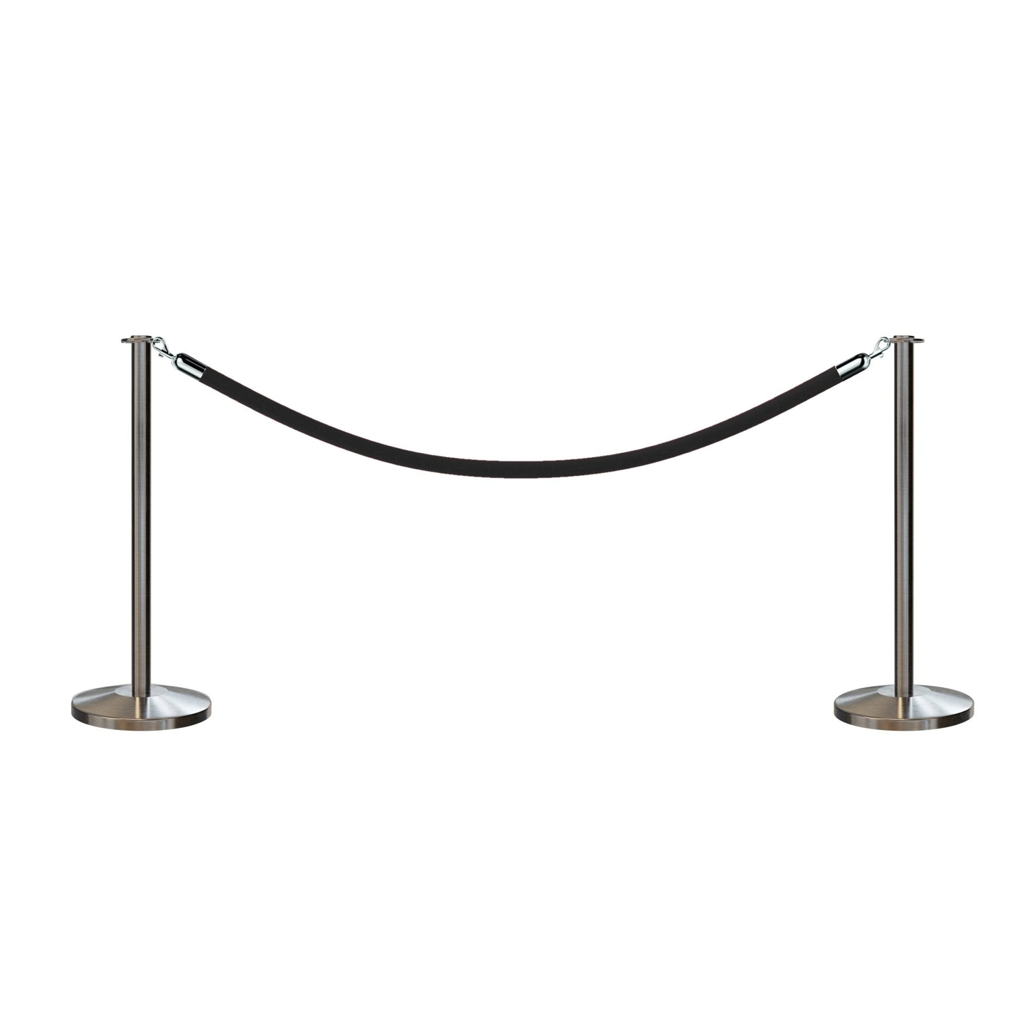 Flat Top Post and Rope Stanchion Kit - Montour Line - Crowd Control Warehouse