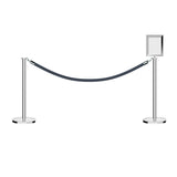 Flat Top Post and Rope Stanchion Kit with Sign Frame - Montour Line - Crowd Control Warehouse