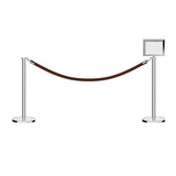 Flat Top Post and Rope Stanchion Kit with Sign Frame - Montour Line - Crowd Control Warehouse