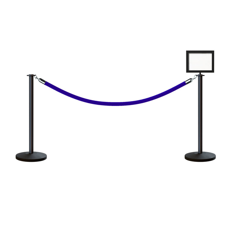 Classic Post & Rope Sign Frames | Queue Sign Holders – Crowd Control ...
