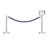 Flat Top Post and Rope Stanchion Kit with Sign Frame - Montour Line - Crowd Control Warehouse