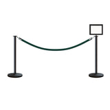 Flat Top Post and Rope Stanchion Kit with Sign Frame - Montour Line - Crowd Control Warehouse