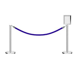 Flat Top Post and Rope Stanchion Kit with Sign Frame - Montour Line - Crowd Control Warehouse