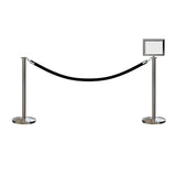 Flat Top Post and Rope Stanchion Kit with Sign Frame - Montour Line - Crowd Control Warehouse