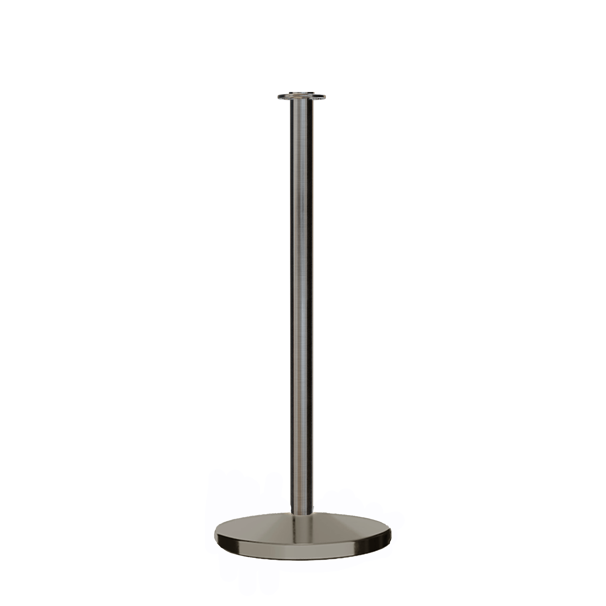 Flat Top Post and Rope Stanchion with Cast Iron Base - Montour Line CILine - Crowd Control Warehouse