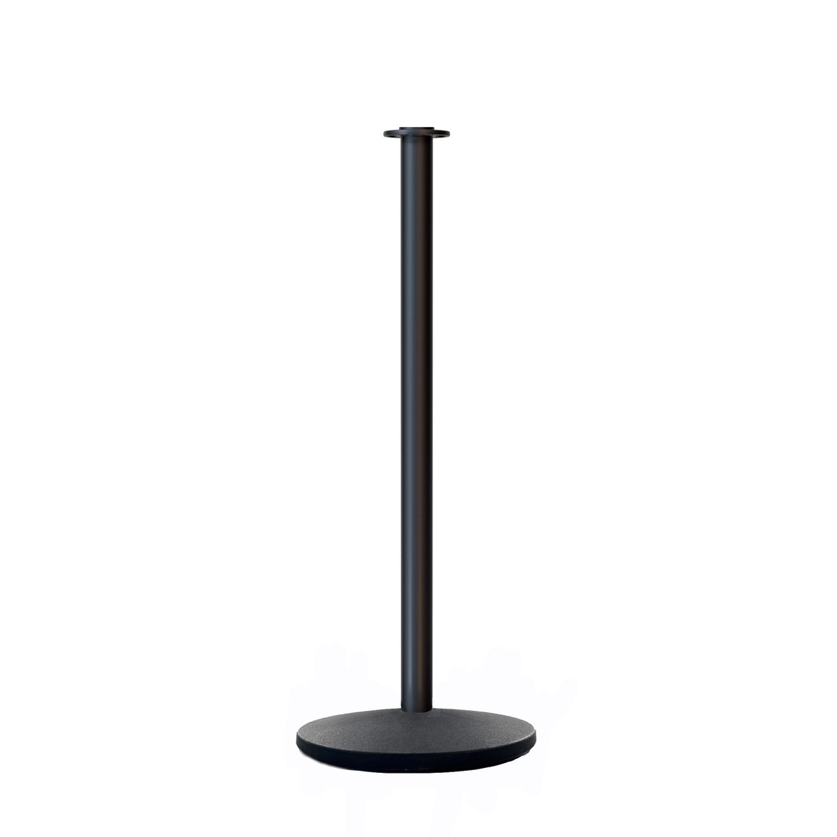 Flat Top Post and Rope Stanchion with Cast Iron Base - Montour Line CILine - Crowd Control Warehouse