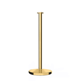 Flat Top Post and Rope Stanchion with Cast Iron Base - Montour Line CILine - Crowd Control Warehouse