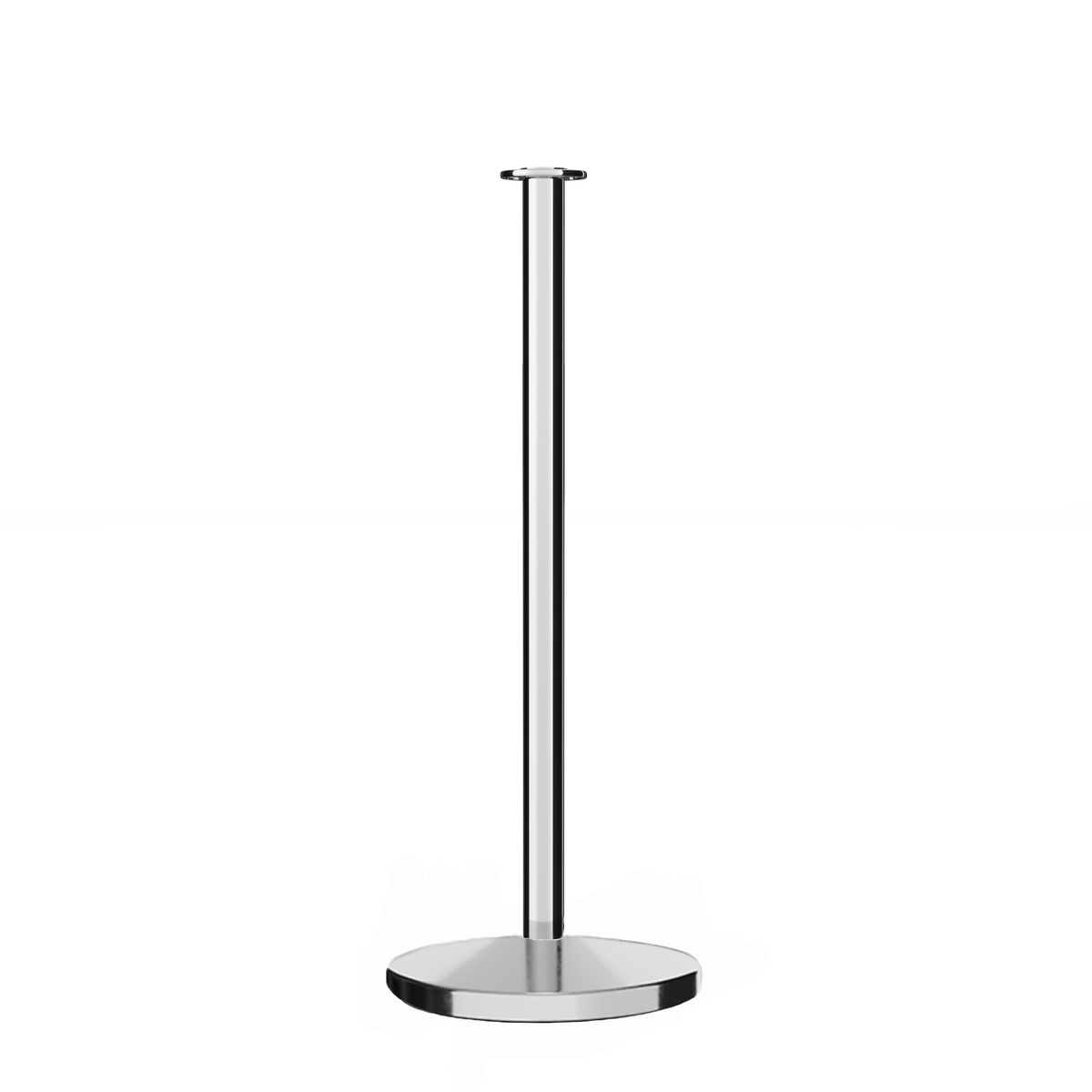 Flat Top Post and Rope Stanchion with Cast Iron Base - Montour Line CILine - Crowd Control Warehouse