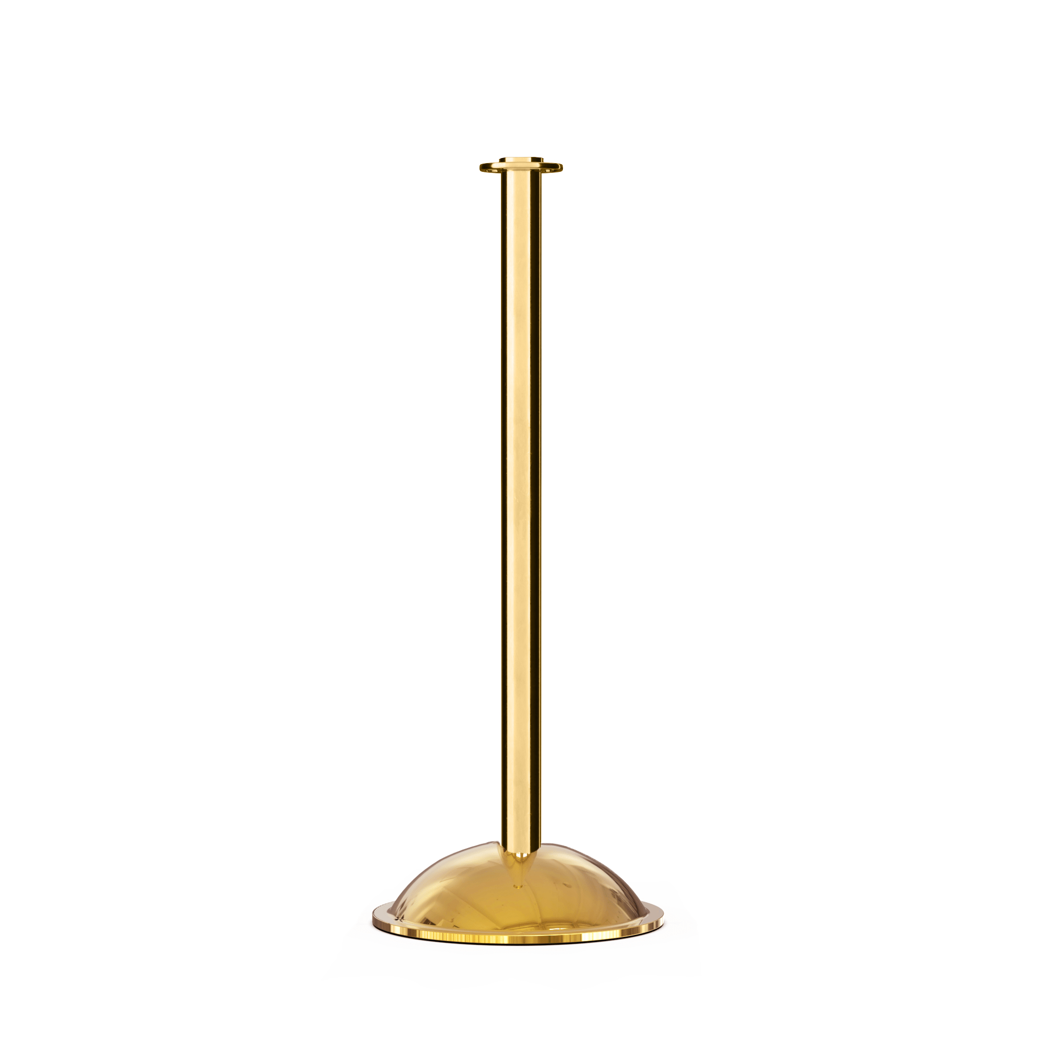 Flat Top Post and Rope Stanchion with Dome Base - Montour Line CDLine - Crowd Control Warehouse