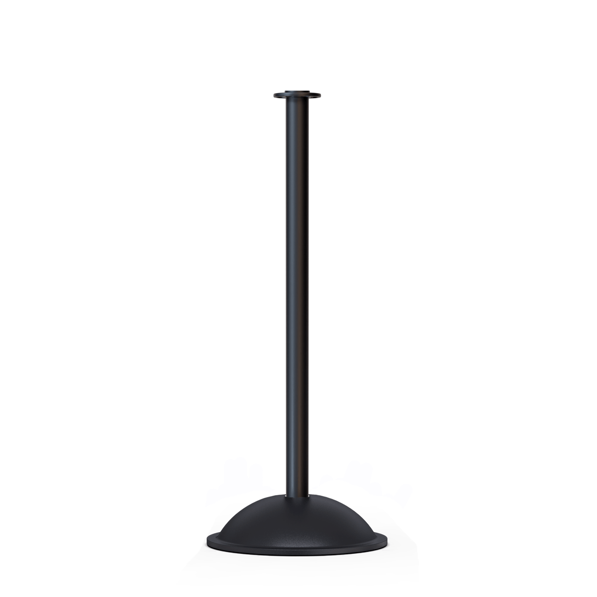 Flat Top Post and Rope Stanchion with Dome Base - Montour Line CDLine - Crowd Control Warehouse