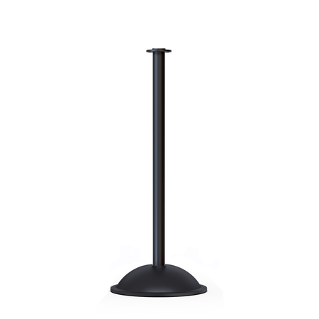 Flat Top Post and Rope Stanchion with Dome Base - Montour Line CDLine - Crowd Control Warehouse