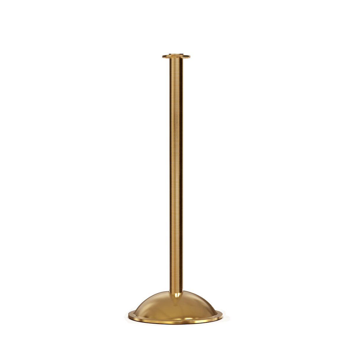Flat Top Post and Rope Stanchion with Dome Base - Montour Line CDLine - Crowd Control Warehouse