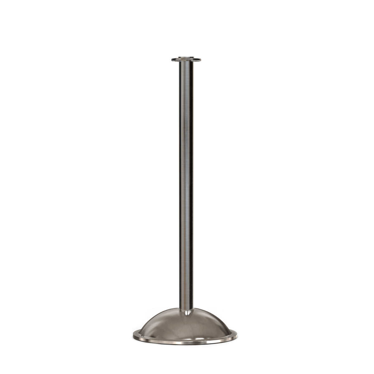 Flat Top Post and Rope Stanchion with Dome Base - Montour Line CDLine - Crowd Control Warehouse