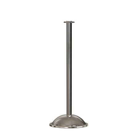 Flat Top Post and Rope Stanchion with Dome Base - Montour Line CDLine - Crowd Control Warehouse