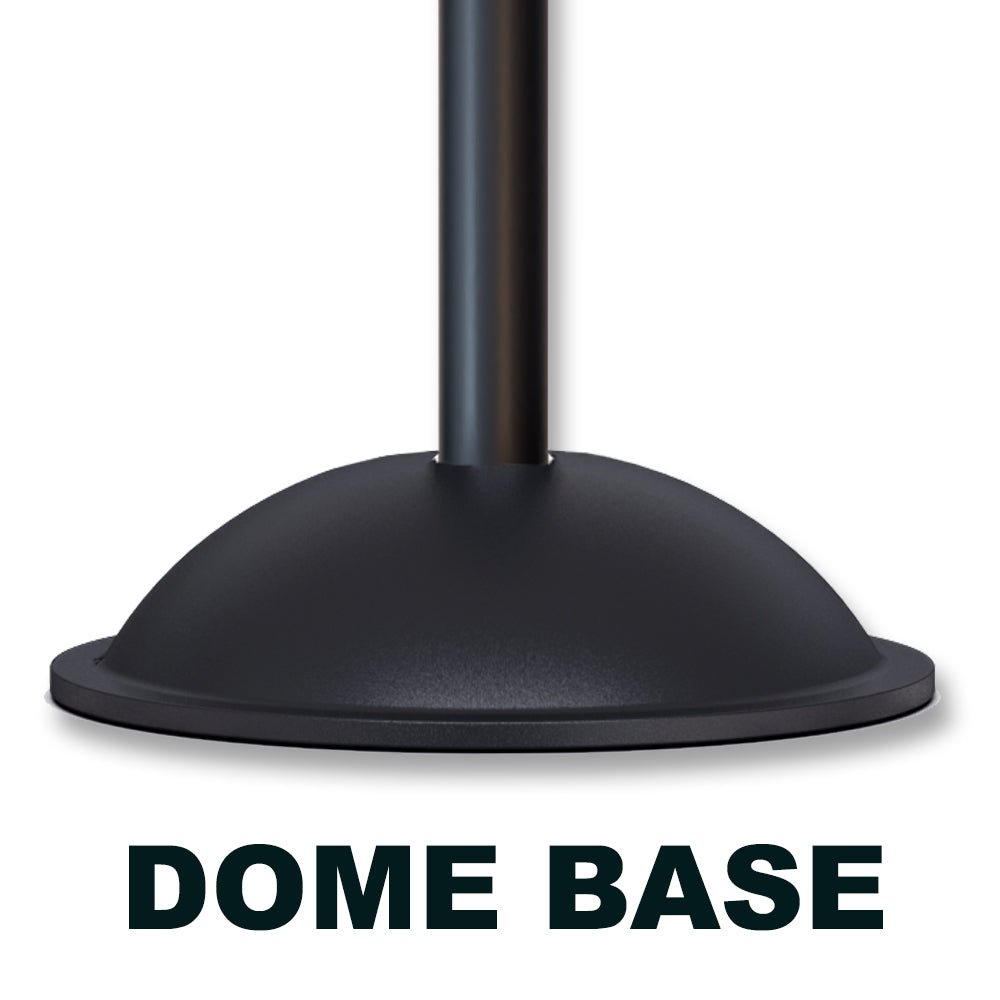 Flat Top Post and Rope Stanchion with Dome Base - Montour Line CDLineD - Crowd Control Warehouse