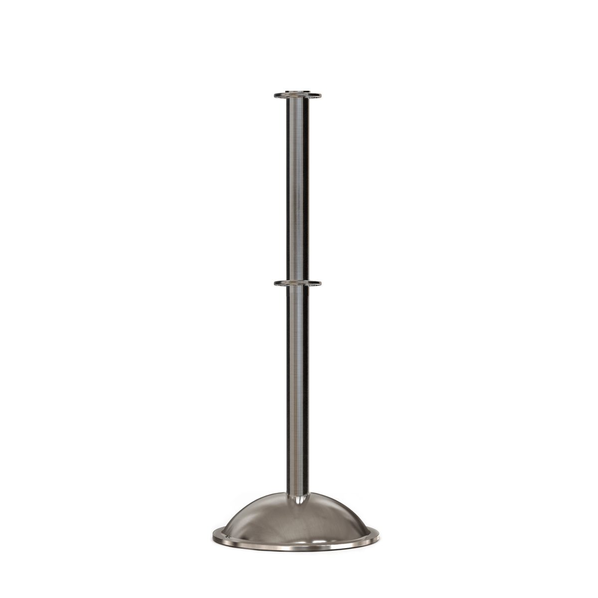 Flat Top Post and Rope Stanchion with Dome Base - Montour Line CDLineD - Crowd Control Warehouse