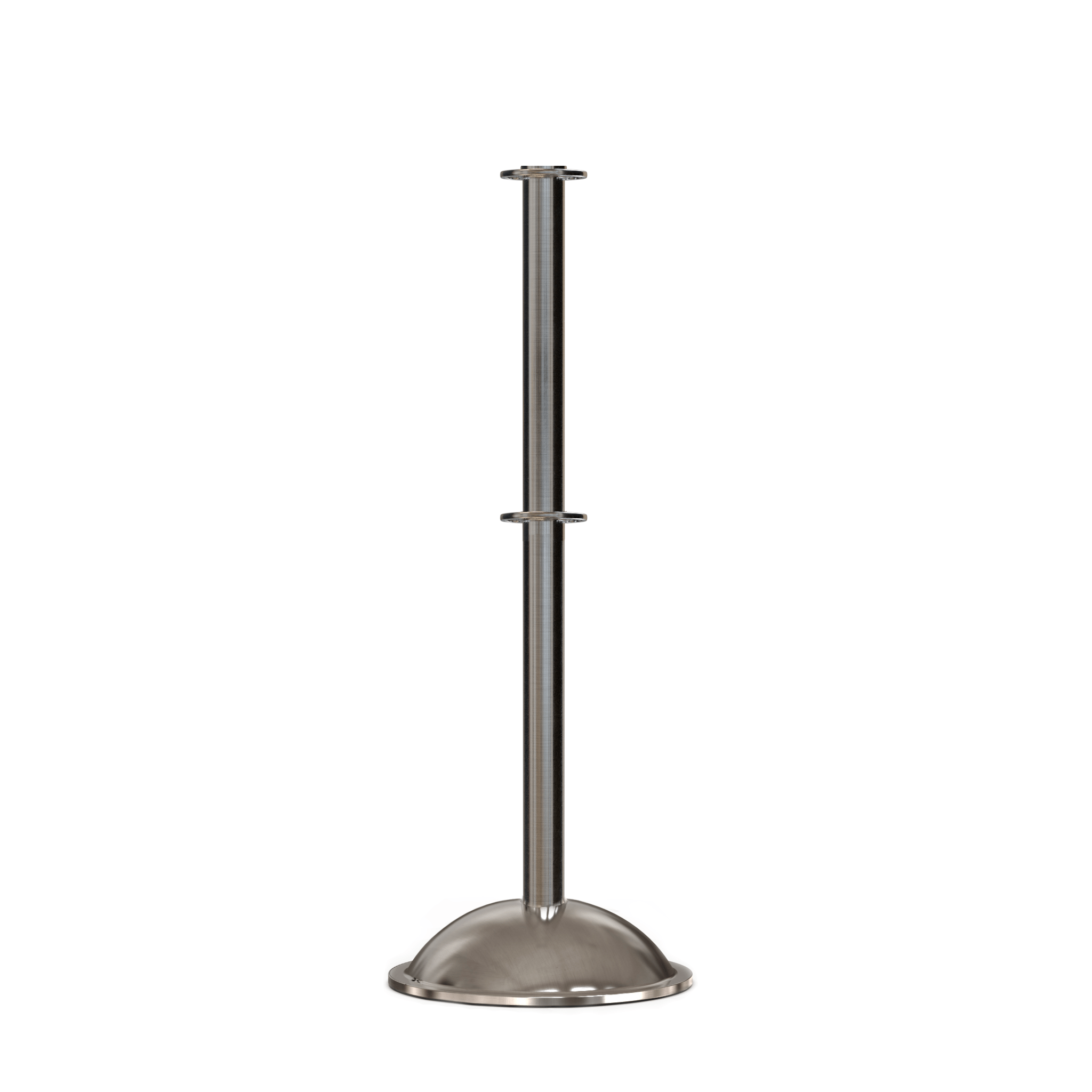 Flat Top Post and Rope Stanchion with Dome Base - Montour Line CDLineD - Crowd Control Warehouse