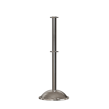 Flat Top Post and Rope Stanchion with Dome Base - Montour Line CDLineD - Crowd Control Warehouse