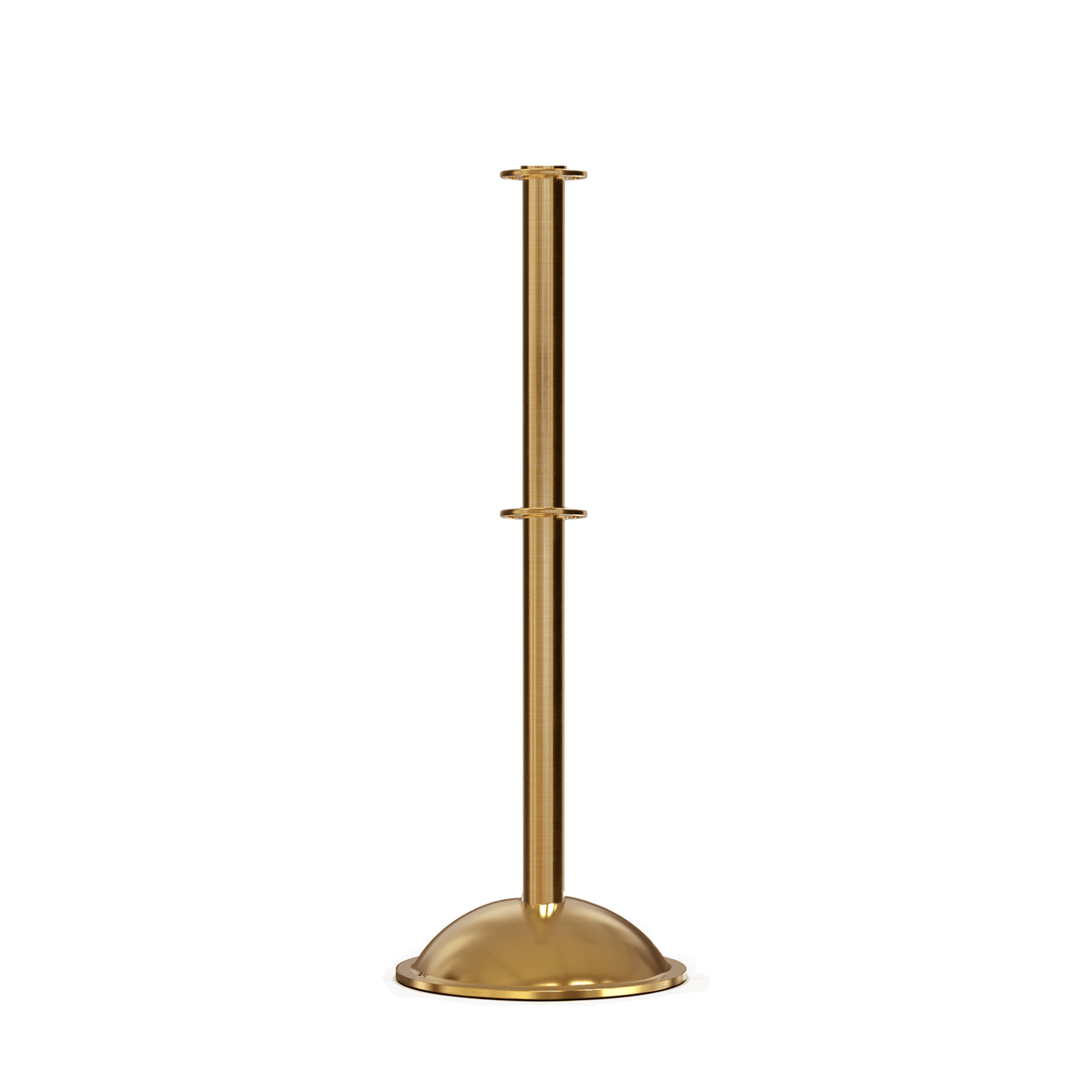 Flat Top Post and Rope Stanchion with Dome Base - Montour Line CDLineD - Crowd Control Warehouse