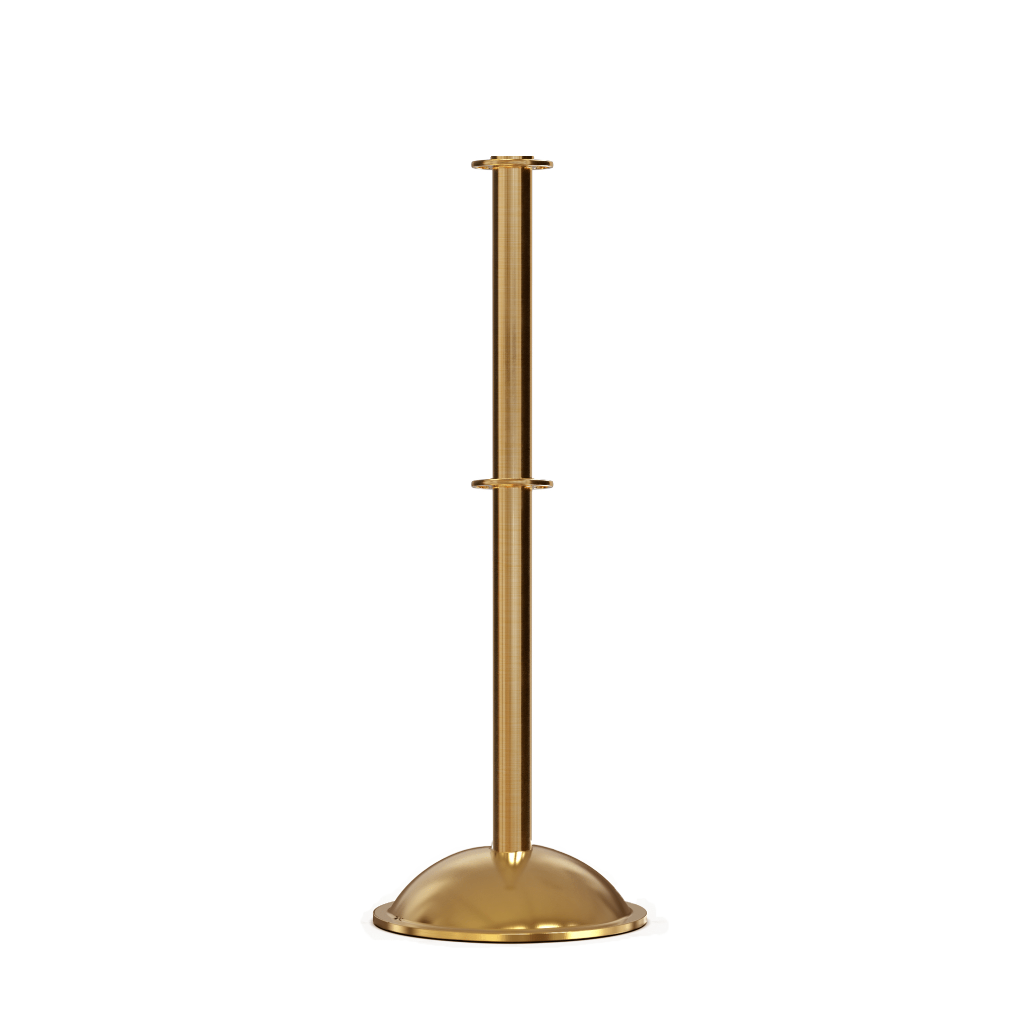 Flat Top Post and Rope Stanchion with Dome Base - Montour Line CDLineD - Crowd Control Warehouse