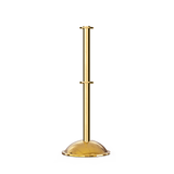 Flat Top Post and Rope Stanchion with Dome Base - Montour Line CDLineD - Crowd Control Warehouse