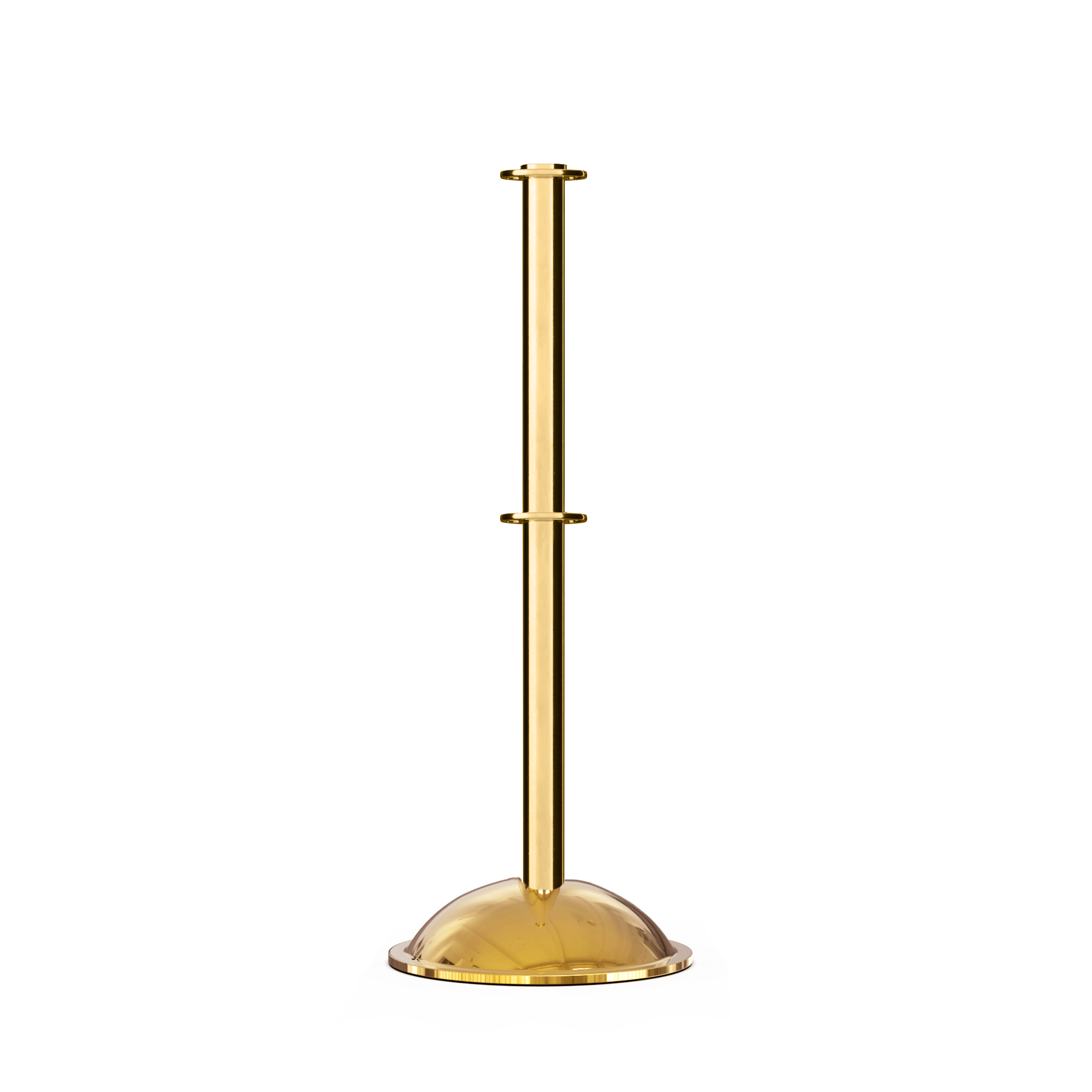 Flat Top Post and Rope Stanchion with Dome Base - Montour Line CDLineD - Crowd Control Warehouse
