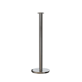 Flat Top Post and Rope Stanchion with Roller Base - Montour Line CELine - Crowd Control Warehouse