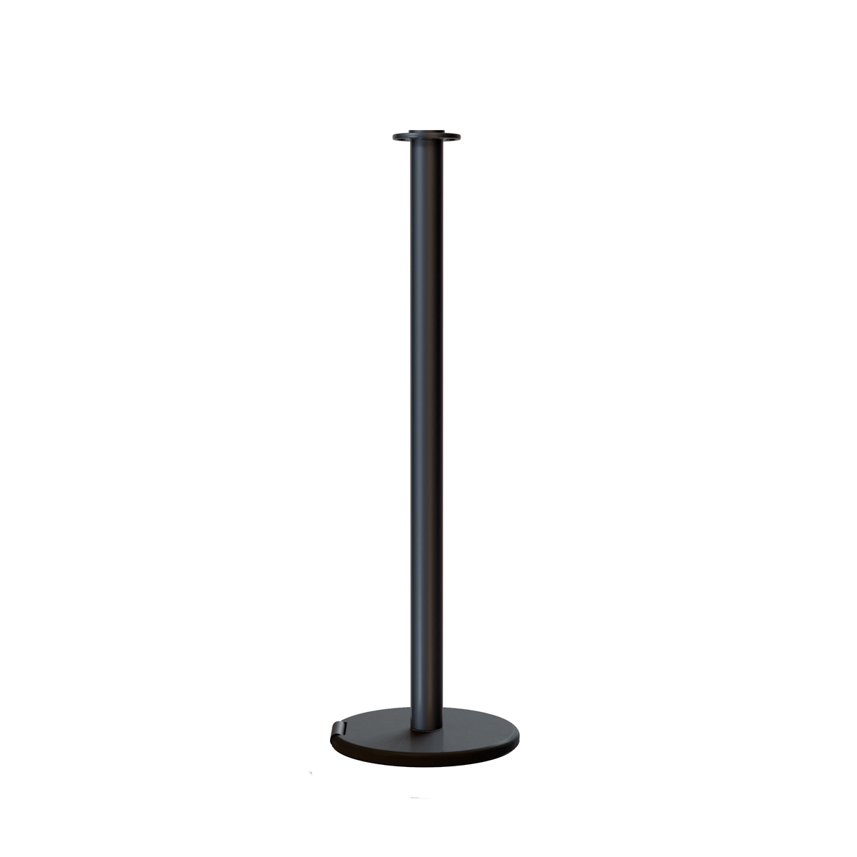 Flat Top Post and Rope Stanchion with Roller Base - Montour Line CELine - Crowd Control Warehouse